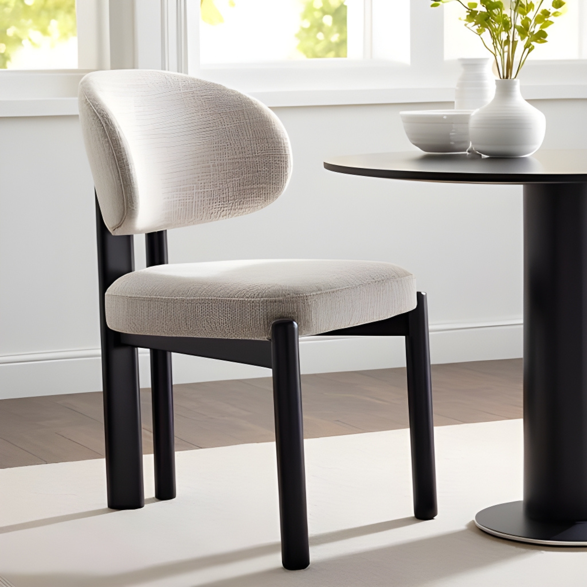Thomas Dining Chair: Light Grey